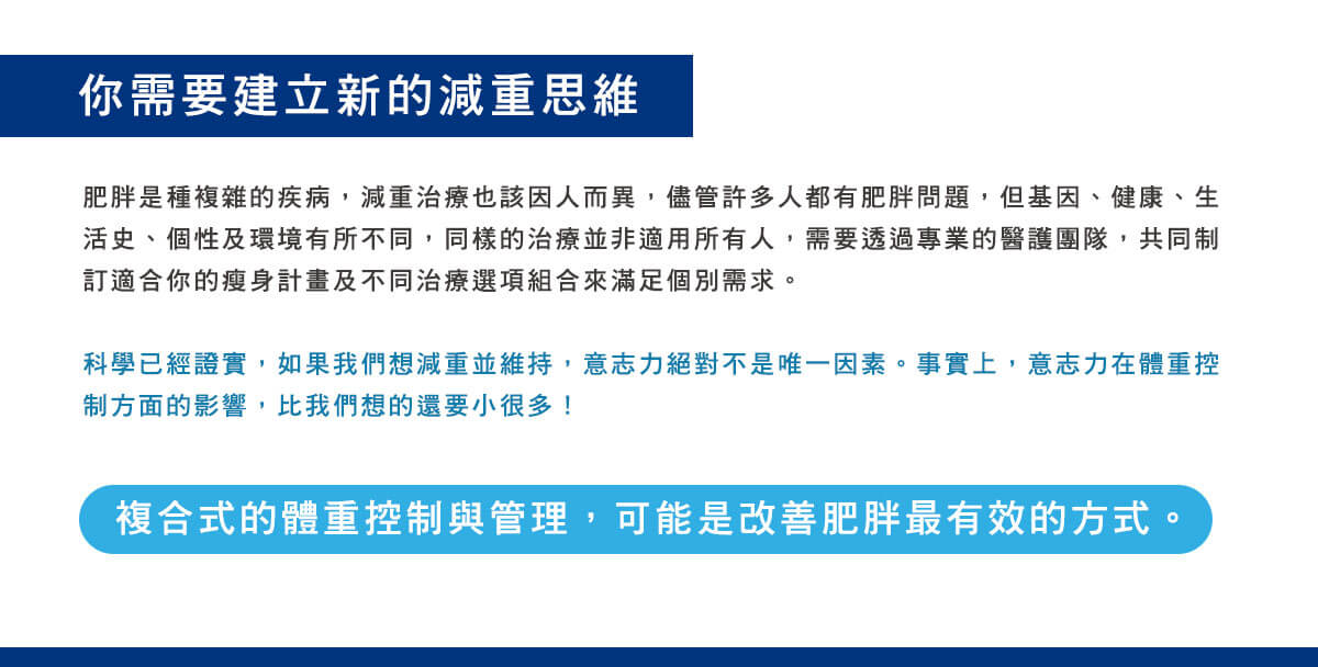 減肥瘦身光靠意志力是很容易復胖的